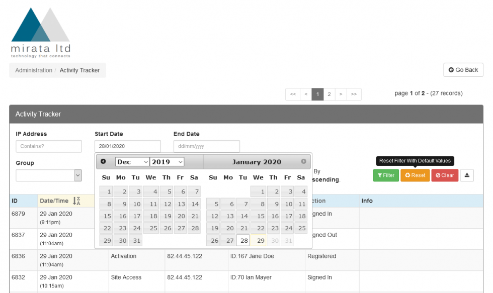 Activity Tracker My Factfind